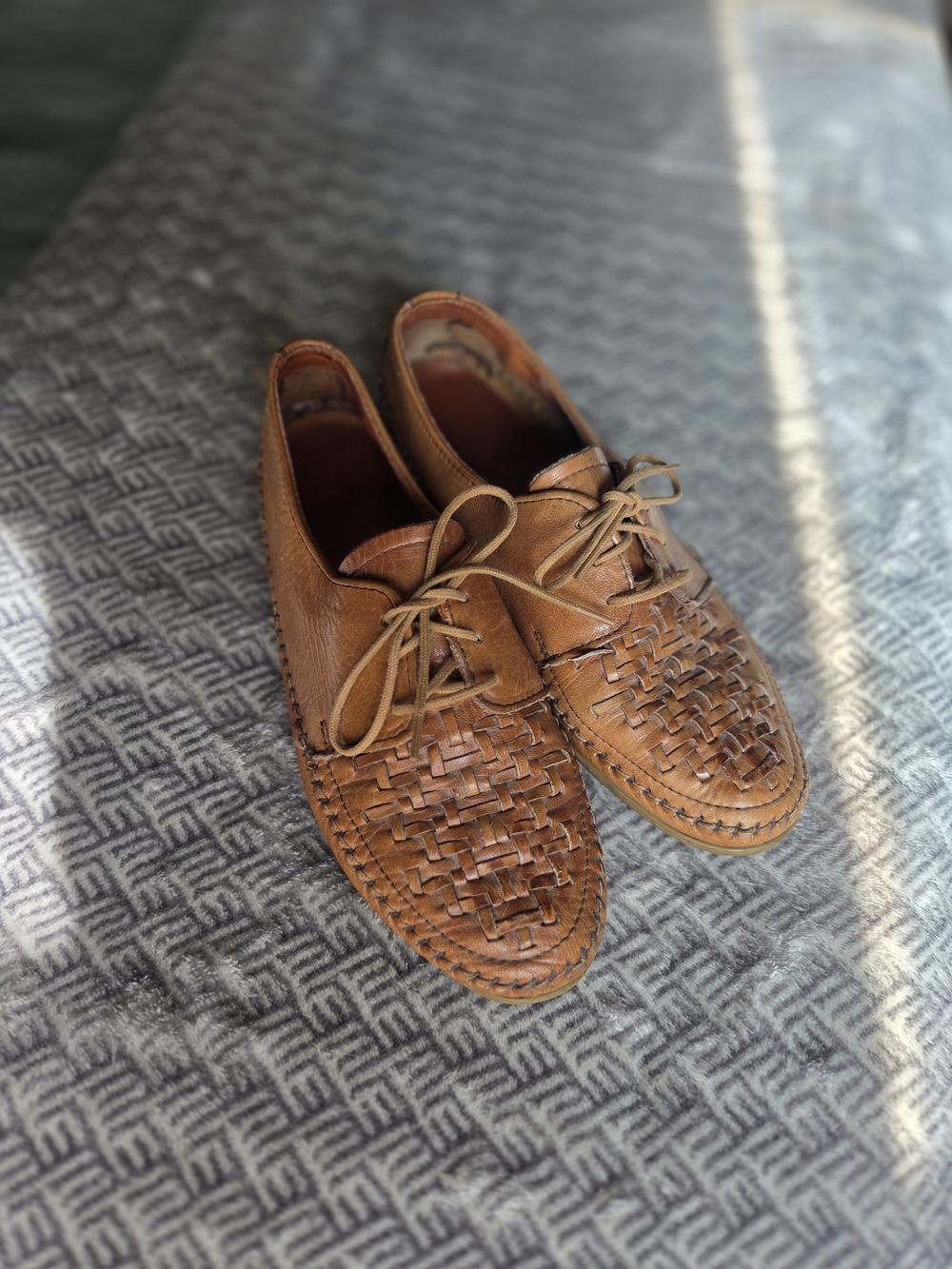 Dexter Women's Woven Leather Loafers in Brown